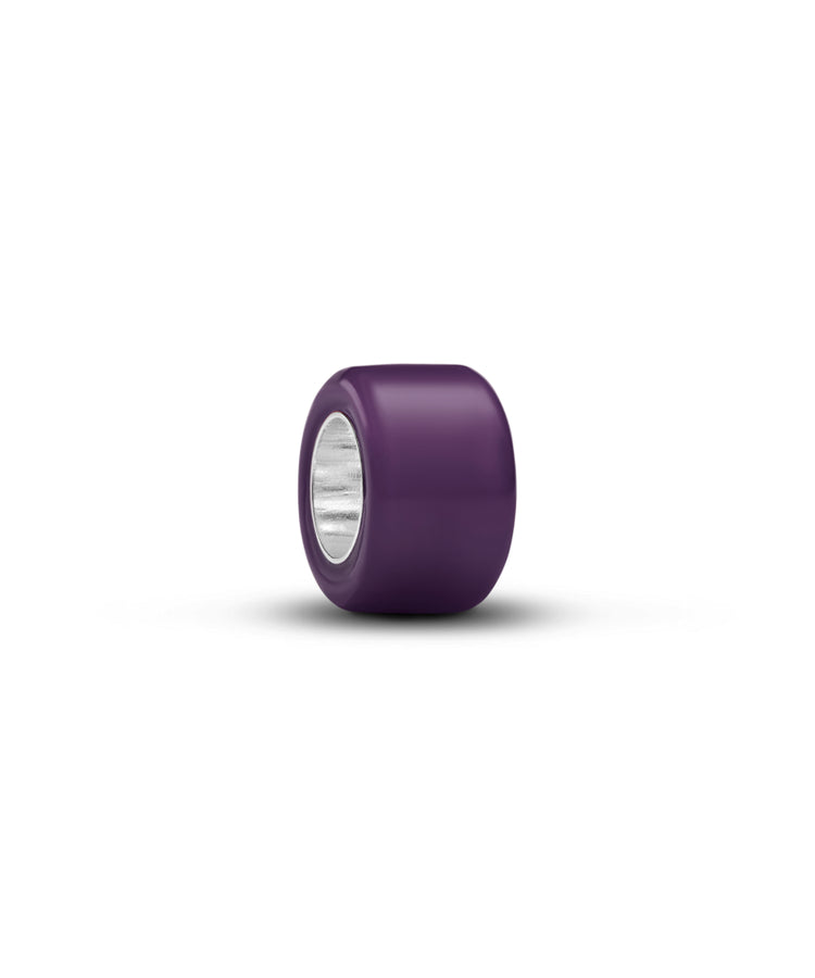 Mini Conta Pandora em Vidro de Murano Roxo