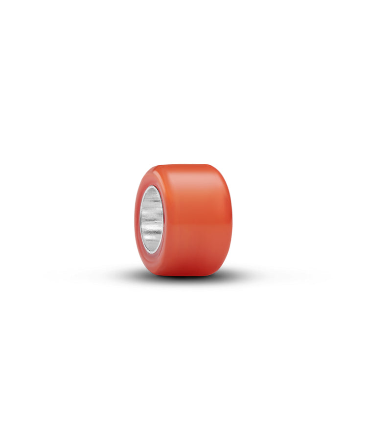 Mini Conta Pandora em Vidro de Murano Laranja