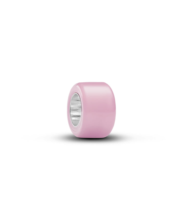 Mini Conta Pandora em Vidro de Murano Rosa