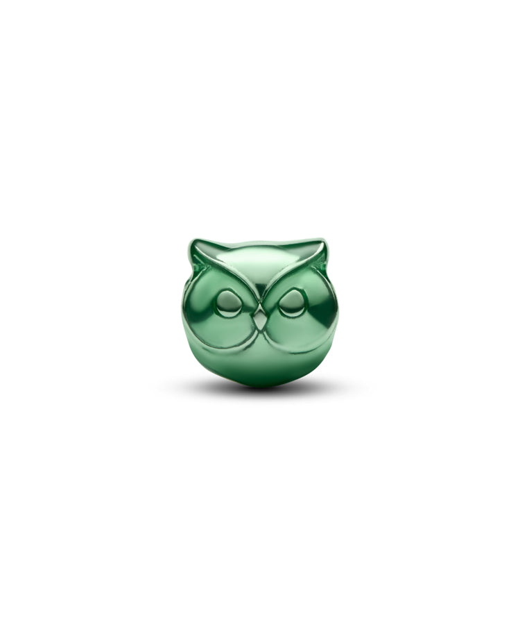 Mini Conta Pandora Coruja Verde