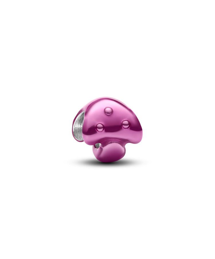 Mini Conta Pandora Cogumelo Rosa