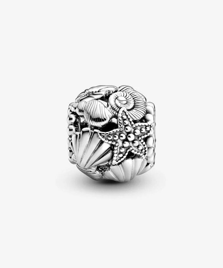 Conta Pandora Openwork Starfish, Shells and Hearts