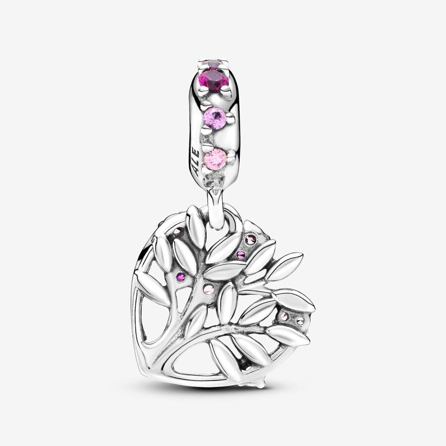 Conta Pandora Pink Heart Family Tree