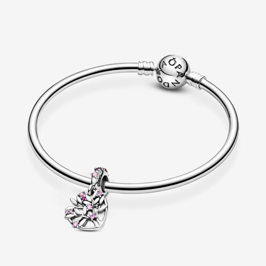 Conta Pandora Pink Heart Family Tree