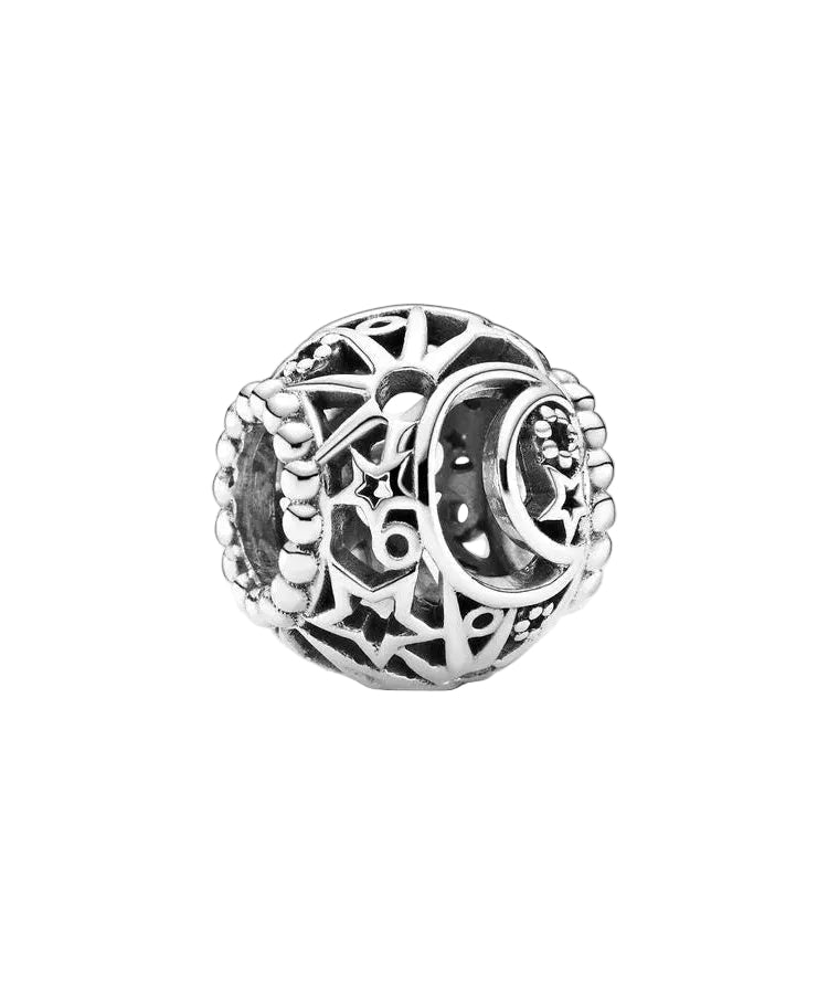 Conta Pandora Openwork Sun, Stars and Moon