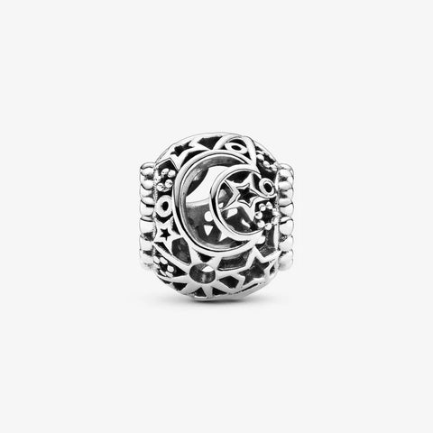 Conta Pandora Openwork Sun, Stars and Moon