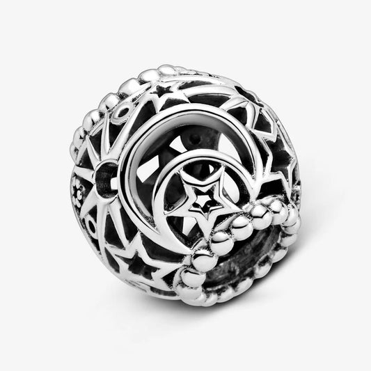 Conta Pandora Openwork Sun, Stars and Moon