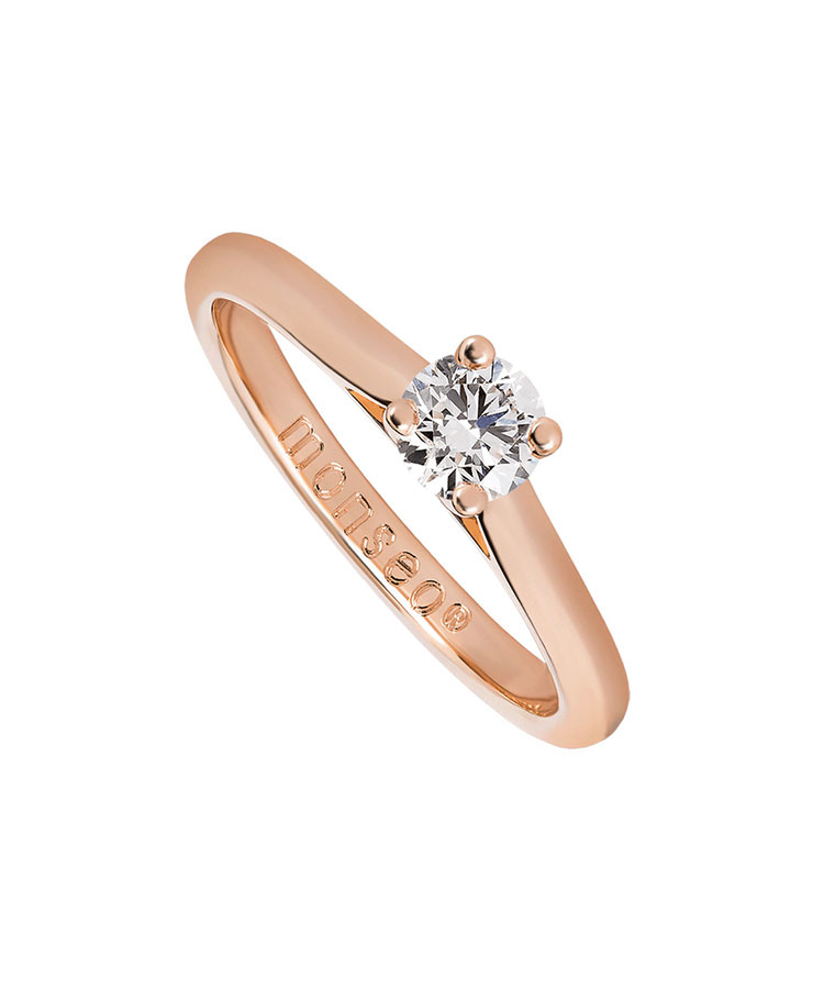 Anel Monseo Ouro Solitário Eternal One Love 0.30 ct.