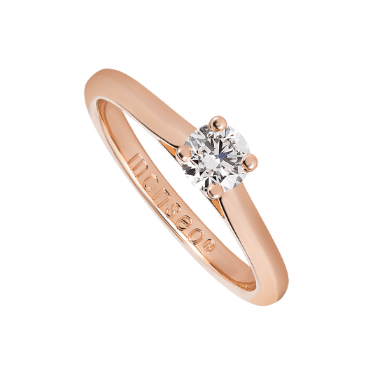 Anel Monseo Ouro Solitário Eternal One Love 0.30 ct.