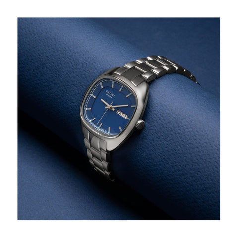 Relógio Cauny Apollon Azul Prateado