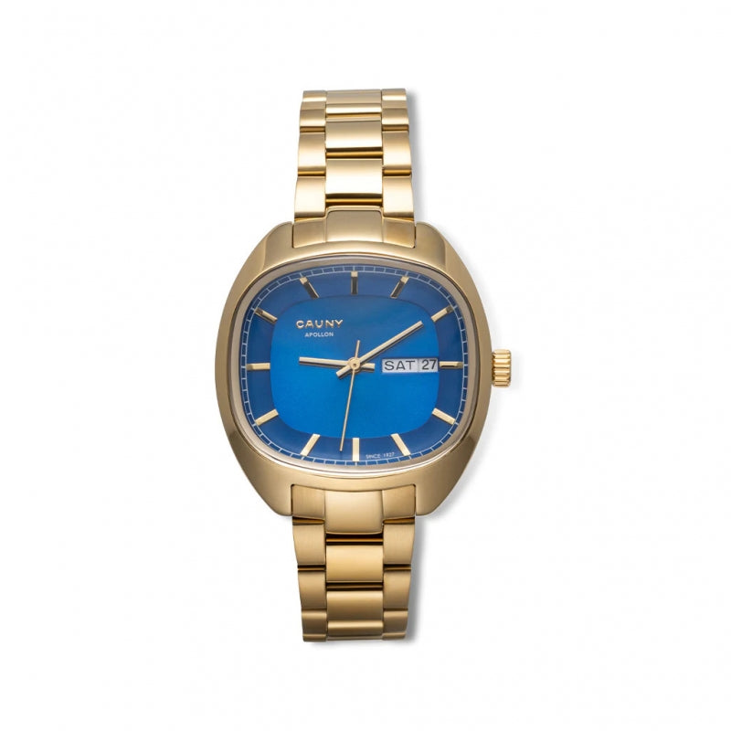 Relógio Cauny Apollon Azul Dourado