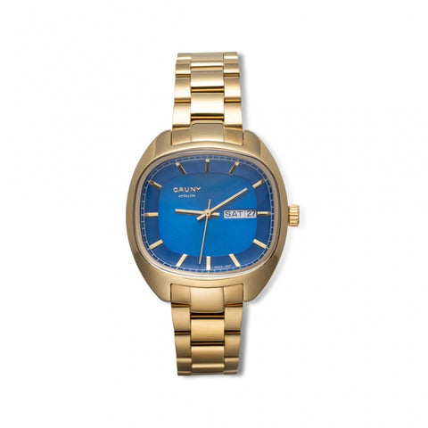 Relógio Cauny Apollon Azul Dourado