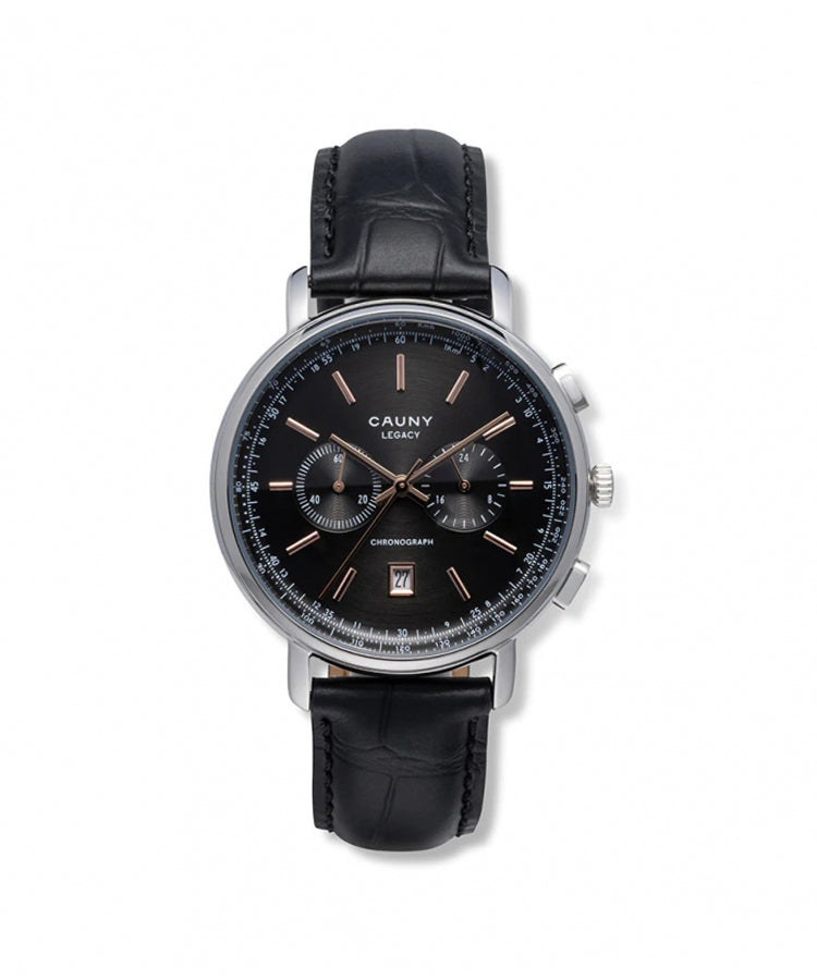 Relógio Cauny Legacy Cronógrafo Bicolor Preto
