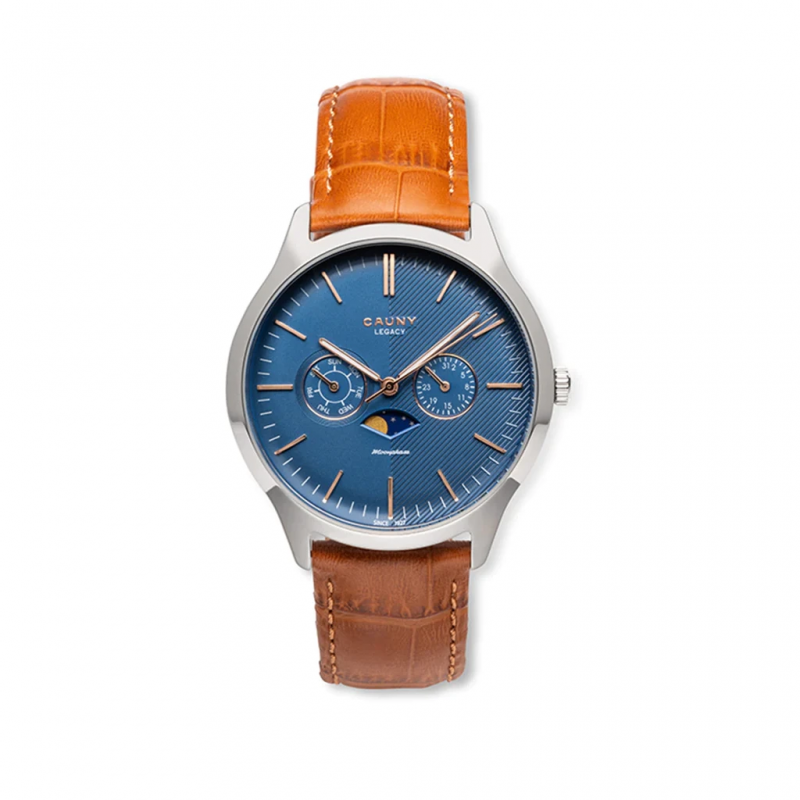 Relógio Cauny Legacy Moon-Phase Azul