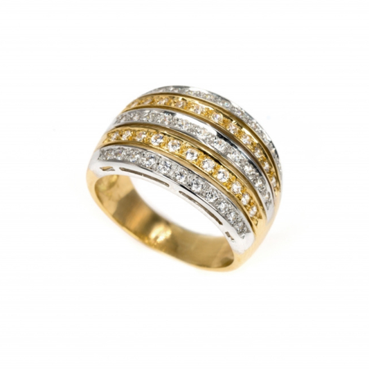 Anel pedras ouro 800 OOAN002156A