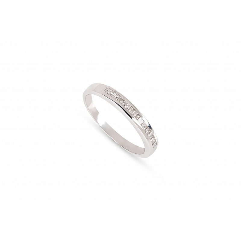 Anel brilhantes ouro 800