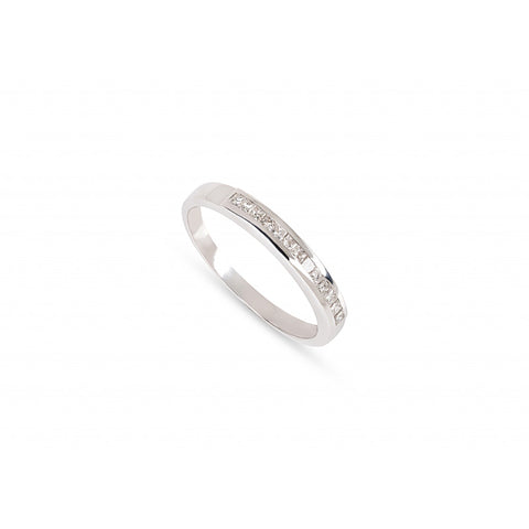 Anel brilhantes ouro 800