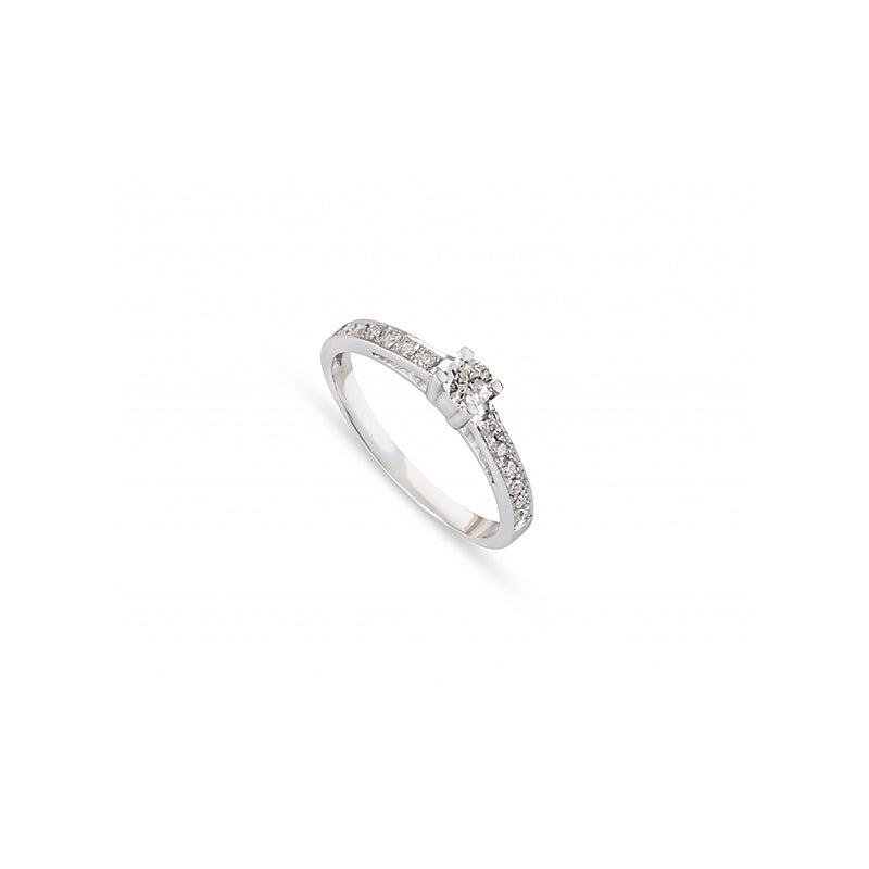 Anel brilhantes ouro 800 JOANR005394B