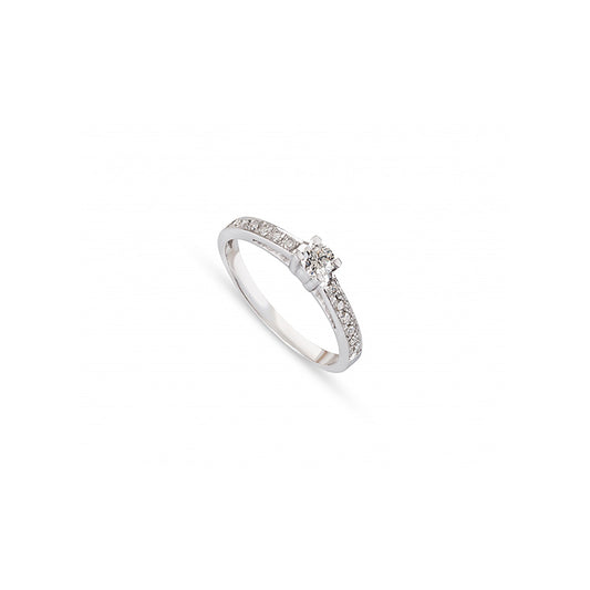 Anel brilhantes ouro 800 JOANR005394B