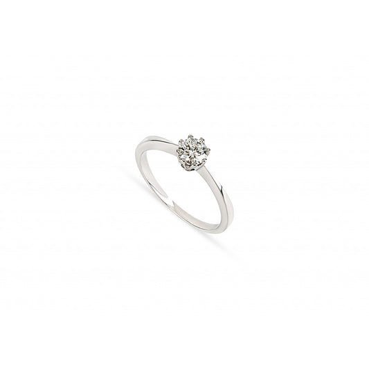 Anel brilhantes ouro 800