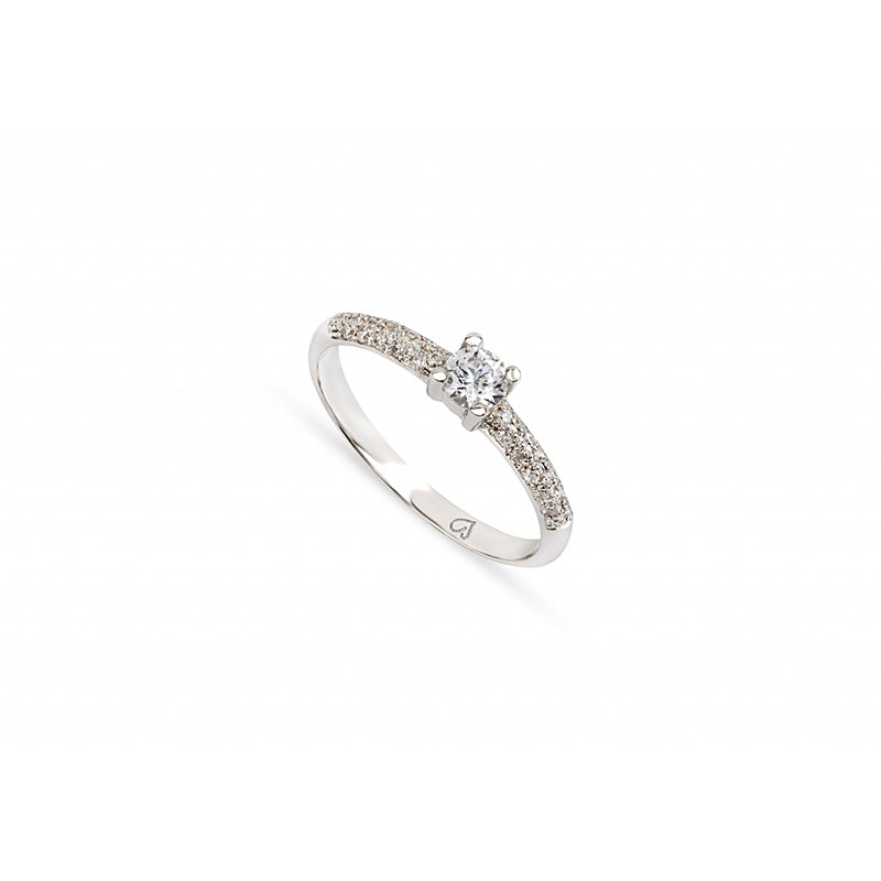 Anel brilhantes ouro 800 JOANR005615B