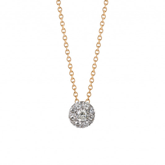 Colar brilhantes ouro 800