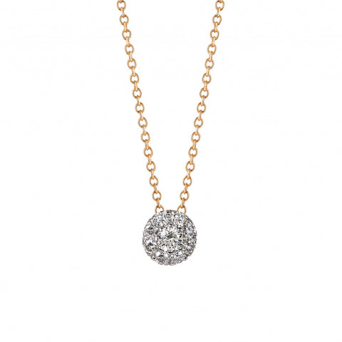 Colar brilhantes ouro 800