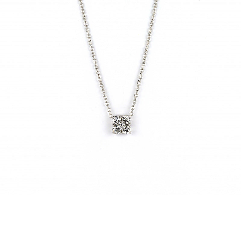Colar brilhantes ouro 800