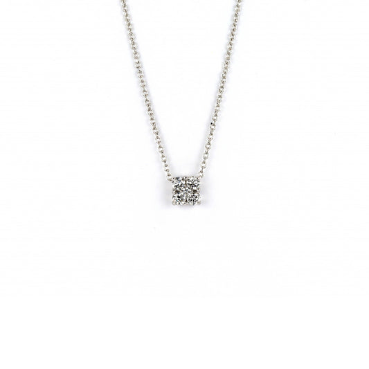Colar brilhantes ouro 800