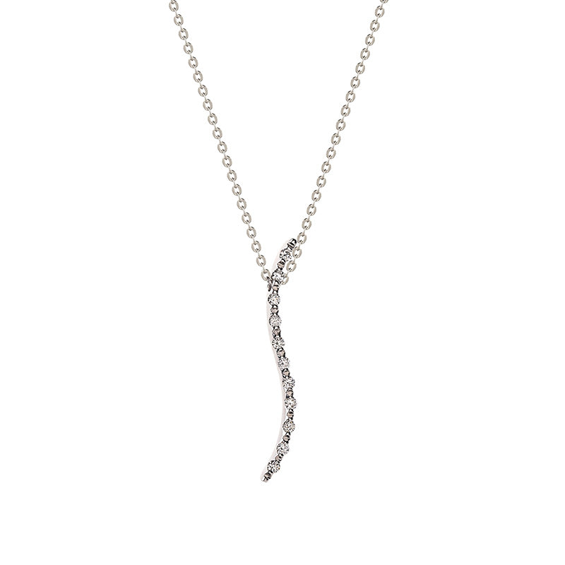 Colar brilhantes ouro 800