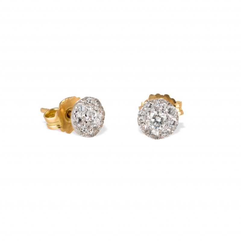 Brincos diamantes ouro 800 JOTRR005264A