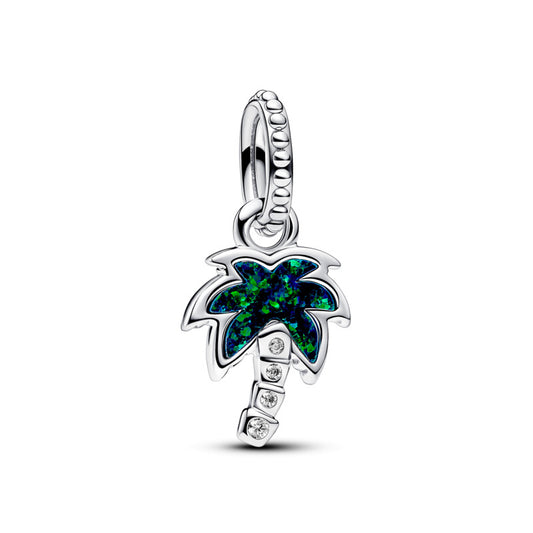 Conta Pandora Pendente Palmeira Verde Opalescente