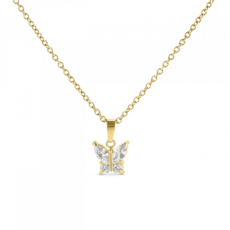 Colar One Butterfly Crystal