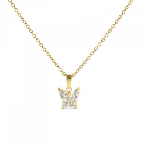 Colar One Butterfly Crystal