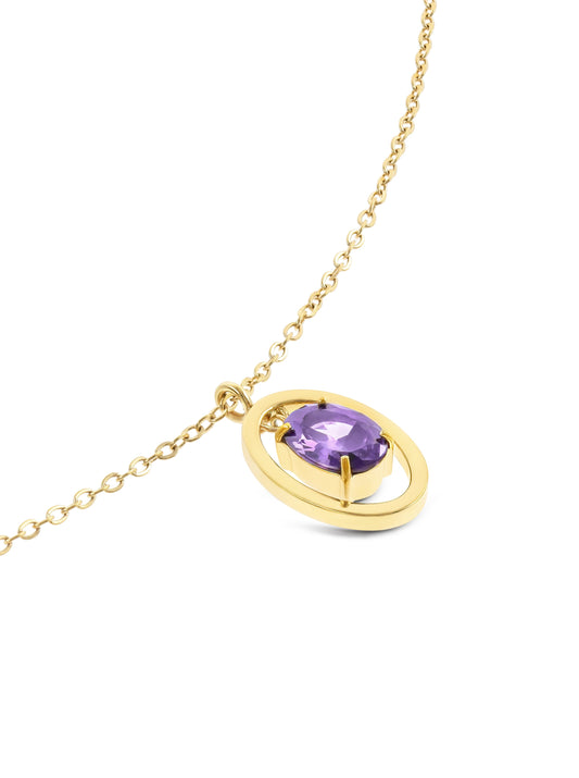 Colar One Birthstone Fevereiro - Sabedoria