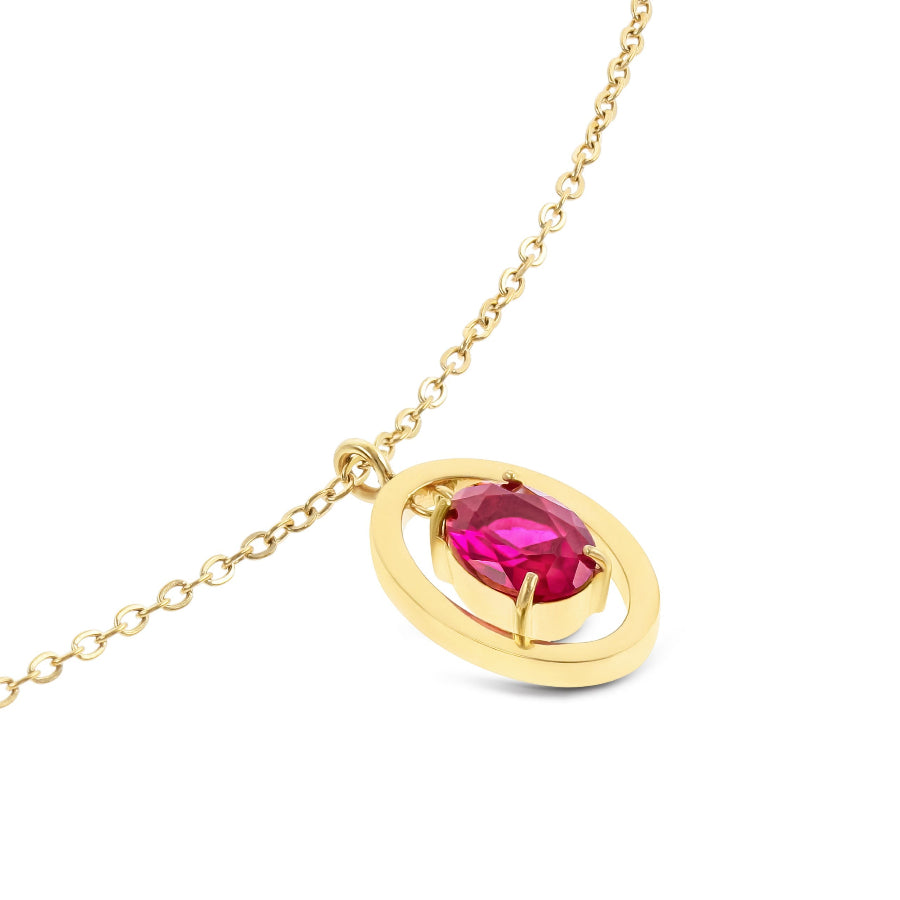 Colar One Birthstone Julho - Paixão