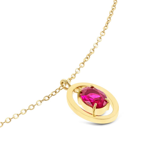 Colar One Birthstone Julho - Paixão