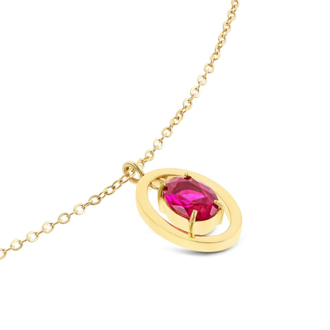 Colar One Birthstone Julho - Paixão