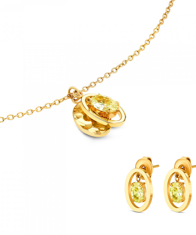 Set Colar & Brincos One Birthstone Agosto