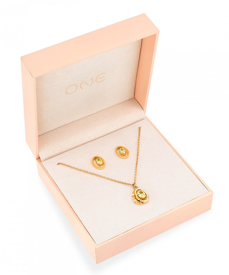 Set Colar & Brincos One Birthstone Agosto