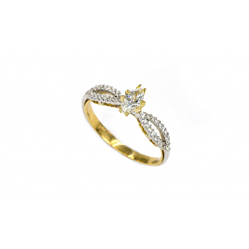 Anel pedras ouro 800 OOAN005127