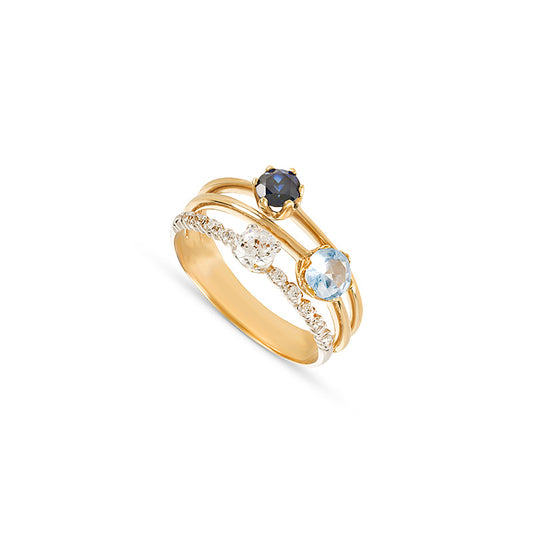 Anel pedras ouro 800 OOAN006175A