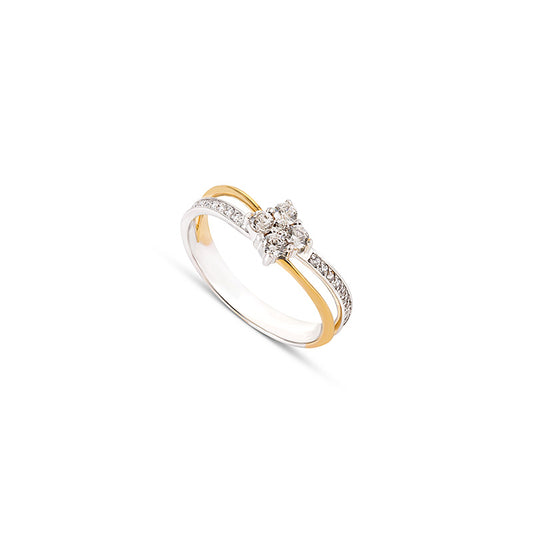 Anel bicolor ouro 800 OOAN006411A