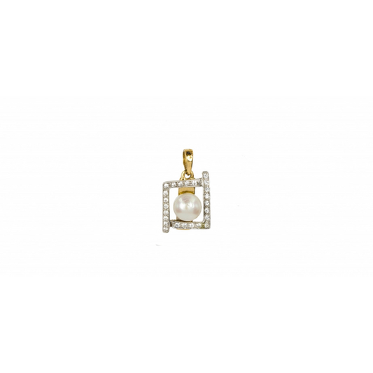 Medalha pedras e pérola ouro 800