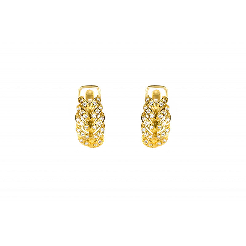 Brincos pedras ouro 800