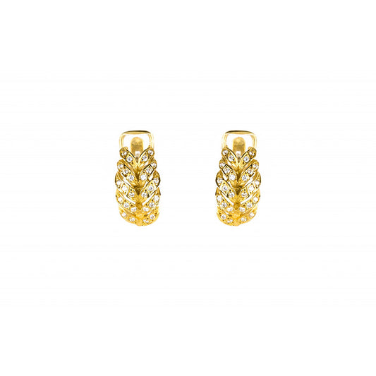 Brincos pedras ouro 800