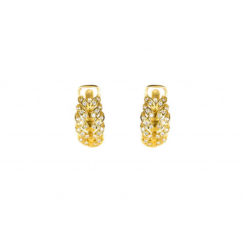 Brincos pedras ouro 800