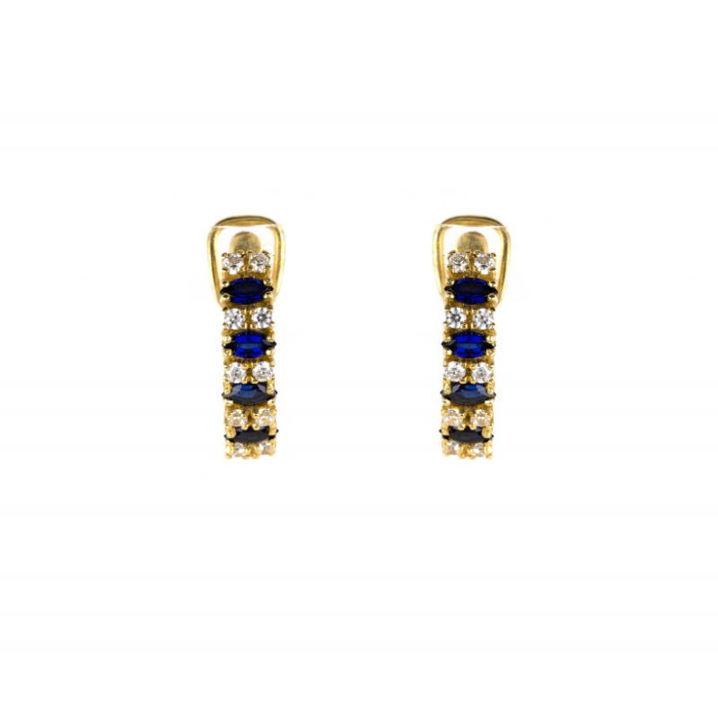 Brincos pedras ouro 800 OOBR000407
