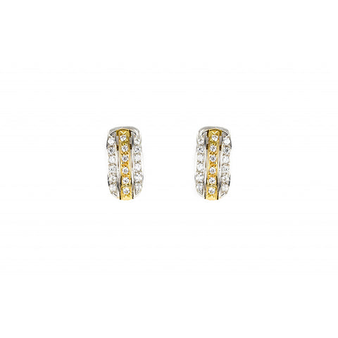 Brincos bicolores ouro 800