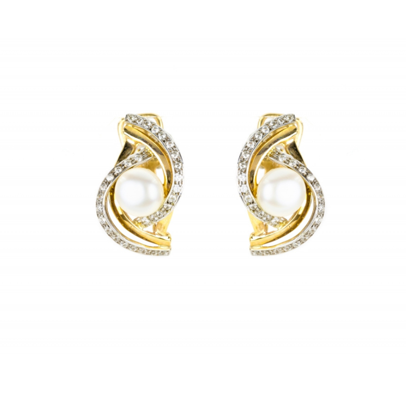 Brincos pérolas ouro 800 OOBR003607